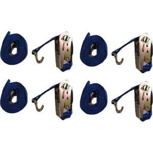 Securefix Direct - Ratchet Tie Down Straps 25MM 0.8T 5M X4 (Heavy Duty Cargo Lashing Ton Claw j Hook)