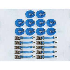 Securefix Direct - Ratchet Tie Down Straps 25MM 1.5T 5M X10 (Heavy Duty Cargo Trailer Lashing Ton Claw j Hook)