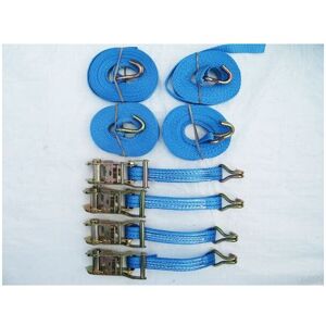 Securefix Direct - Ratchet Tie Down Straps 25MM 1.5T 5M X4 (Heavy Duty Cargo Trailer Lashing Ton Claw j Hook)