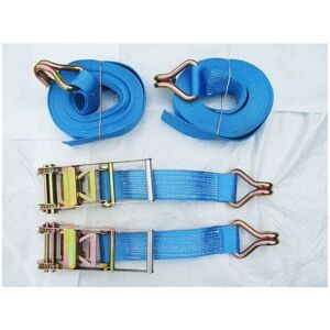 SECUREFIX DIRECT Ratchet Tie Down Straps 75MM 10T 10M X2 (Heavy Duty Cargo Trailer Lashing Ton Claw J Hook)