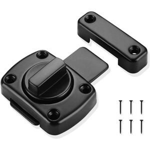 ZVD - Revolving Latch Latch/Door Latch/Latch Latch/Garden Gate Latch/Stainless Steel Brushed Finish/Applicable to Various Doors-Black