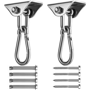 Memkey - Robust ceiling hook made of stainless steel SUS304 - 4 fastening screws for concrete-wood sets - load capacity up to 450 kg