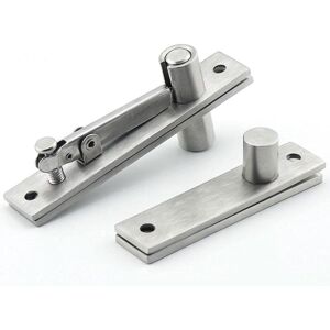 Linghhang - Rotating Door Hinge Stainless Steel Hinges 360 Degree Adjustable Concealed Hinges Rotating Hinge Pivot Hinge for Cabinet Wooden Door