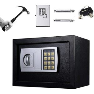 DAYPLUS Safebox For Home, High Security Steel Money Cash Safe Box, Electronic Password Safe Cabinet with Code & Key for Storing Valuable Objects at Home or