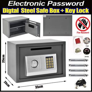 Dayplus - secure digital / key 16L safe electronic security home office money safety box Grey