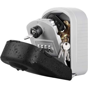 Tinor - Secure Large Key Box with Code & Emergency Keys, Wall Mounted Key Box with Outdoor Protective Cover for Factory, Car, Garages