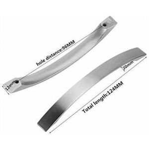 CYSLMUK Set of 12 stainless steel kitchen center distance 96mm kitchen furniture handle - chrome- Brushed Nickel door handles kitchen handle handle