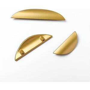 LONGZIMING Set of 2 Hole Centers 3.8'' (96mm) Kitchen Drawer Pulls Door Knob Zinc Alloy Modern Gold Hardware for Cabinet Bathroom Dresser Hole Centers 3.8'' 96mm