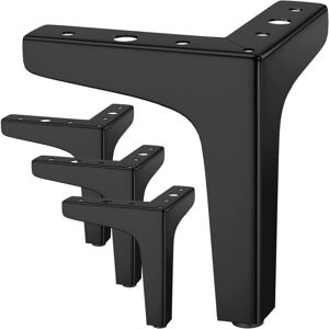 HÉLOISE Set of 4 Furniture Legs Load Up to 800 kg, 10cm Modern Metal Triangle Shaped Table Leg, Hairpin Furniture Leg for Cupboard, Sofa, with 16 Screws and