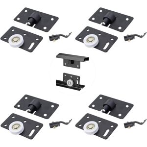 ZVD Set of 4 nylon wardrobe door rollers for sliding cabinet