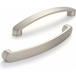 YMYNY Set of 6 furniture handles chrome kitchen door handles - kitchen cabinet handles made of brushed nickel brushed kitchen handle center distance 160 mm