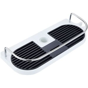 ZVD - Shower Shelf Punch Free Shower Bar Shower Tray Adjustable Railing Bathroom Soap Dish