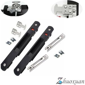 Alwaysh - Sliding Bay Lock Latch - Modern Single Sided Movable Door Window Hook Lock for Home Door Lock Sliding Bay Door Latch, Starlight, 2Pc