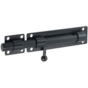 ZVD - Sliding Bolt Door Latch Barrel Door Lock Exterior Door Lock with Padlock Hole, Matte Black Stainless Steel, EMS9000-B (Padlock Not Included)