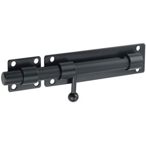 ZVD - Sliding Bolt Door Latch Barrel Door Lock Exterior Door Lock with Padlock Hole, Matte Black Stainless Steel, EMS9000-B (Padlock Not Included)