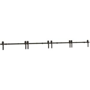 Sliding Door Hardware Kit 400 cm Steel Black vidaXL