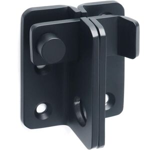 ZVD - Sliding door latch door lock latch anti-theft hook, matte black stainless steel