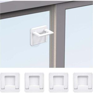 ZVD Sliding Door Lock, 4pcs Window Child Safety Lock with Adhesive Pad No Drilling for Baby Safety and Anti-theft