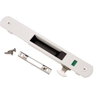 ZVD Sliding Door Lock - Household Stainless Steel Sliding Door Window Single Lock Hardware Fittings(White)