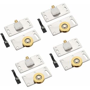 GOTRAYS Sliding Door Rollers Cupboard Door Sliding Pulley, Furniture Sliding Wheels Guides Ball Bearings Sliding Parts for Cupboard, Wardrobe, Cabinet(4