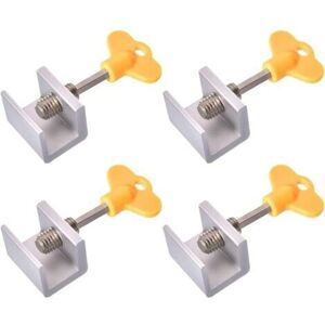 Gotrays - Sliding Window Lock 4 Pieces Sliding Door Lock Adjustable Window Lock Adjustable Sliding Door Locks Aluminum Alloy Sliding Door Lock Window