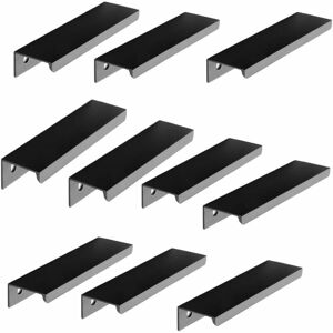 Neige - Snow 10pcs black Guazhuni Furniture Drawer Kitchen Cabinet Handle (96MM, black)