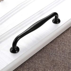 Sollbry - 10pcs Aluminum Alloy Furniture Handles Simple Black Door Handles Modern Hardware Drawer Pulls Home Decoration Accessories