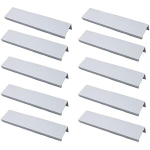 Sollbry 10pcs Cabinet Handle,Furniture Handles for Drawer, Wardrobe, Drawer, Kitchen Cupboard,Hole Distance-96mm,Silver