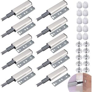 Sollbry - 10PCS Push to Open Magnet Door Catch Magnetic Latch,Damper Buffer for Cabinet Drawer,Opens and Closes the Door with Pressure for Cabinet
