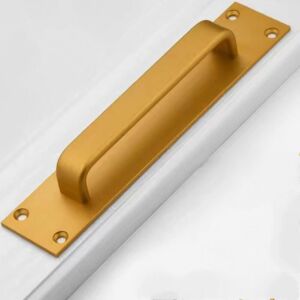 Sollbry - 2Pcs Door Handle Pulls, 200mm/7.87' Sliding Barn Door Handles Aluminum Alloy for Kitchen Cupboard Cabinet Drawer Home, Gold