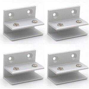 Sollbry - 4Pcs f Shape Glass Clamps Wall Bracket Shower Clips Shelf Panel Clamps 10-12mm