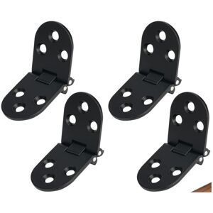 Sollbry - 4pcs Flat Door Hinge Folding Door Hinges Folding Flip Hinge Alloy Table Sewing Machine Folding Flip Hinge with Screws for Furniture,