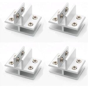 Sollbry - 4pcs t Shape Glass Clamps with Glass Holder for Fixing to 3 Side Panels, Shower, Tables, Panels, 10-12mm