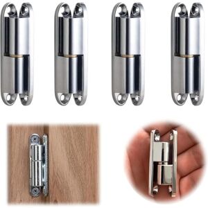 Sollbry 51mm Renovation Hinges 4Pcs Detachable Cupboard Door Hinge Stainless Steel Rustproof Door Hinge Bedroom for Home Doors Metal Doors Sheds