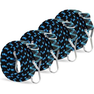 Sollbry - Elastic Bungee Cords with Hooks, Adjustable Elastic Bungee Cord 4xElastic Bungee Cord 2M Flat Elastic Rope Bungee Cord for Bike Tarpaulin