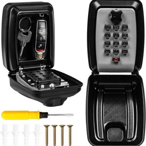 Sollbry - Large Outdoor Secure Wall Mounted Key Box with 12 Digit Code Waterproof Rustproof Heavy Duty Digital Key Box for Home Factory, 1296cm
