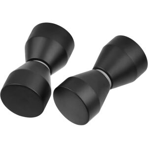 Sollbry - Pack Aluminum Shower Door Handles, Chrome Finish Door Knob for Bathroom Kitchen Home Office Hotel 3cm x 3cm x 6cm, Matte Black