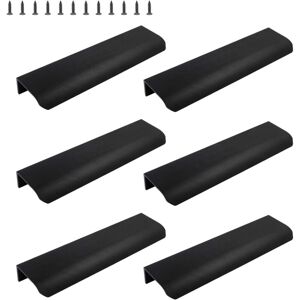 Sollbry - Pack Cabinet Drawer Pulls Black Edges Handles for Door Kitchen Drawer Dresser Wardrobe Cupboard 5.4' Center to Center