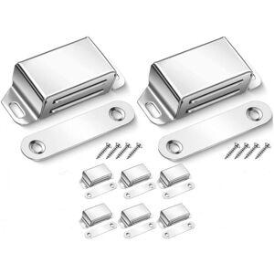 Sollbry - Pack Stainless Steel Magnetic Door Catches for Cupboard Drawer Kitchen Bathroom Closet Drawer Cabinet