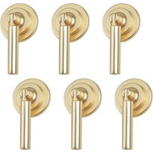 Sollbry - Pack Zinc Alloy Brushed Teardrop Cabinet Handles Pulls with Mounting Screws for Cabinets Drawers Doors Decorative Furniture (Long Cylinder