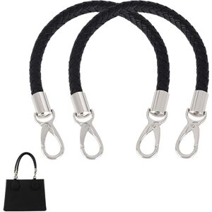 Sollbry - Pieces Leather Handbag Handle Black Bag Strap Metal Crossbody Bag Swivel Hooks,Leather Handle Shoulder Strap diy Bag