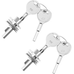 SOLLBRY Sets Glass Door Locks Sliding Showcase Cabinet Display Terrarium Lock with 4 Keys 25x25mm for Glass Cabinet Doors Windows Doors Jewelry Cabinets