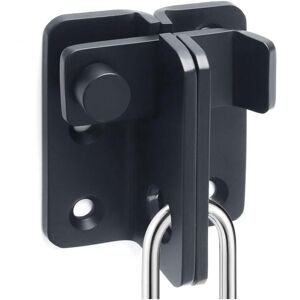 Sollbry Stainless Steel Sliding Latch Lock Shutter Door Catch Gate Lock for Garden Shed Bathroom Garage Window Left Opening Left Opening Black