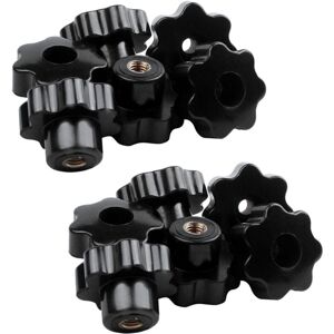 Tlily - sourcingmap? Machinery Latche Knurled Clamping Nuts Knob Grip M8 Female Thread 6pcs X2 I114295