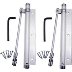 YMYNY Spring Door Closer, Aluminum Alloy Door Closer Household Adjustable Surface Mount Automatic Door Closer 45kg (2 Pack)