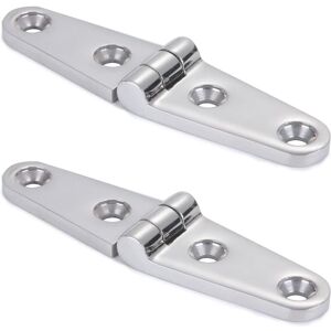 LINGHHANG Stainless Steel Door Hinge Mirror Polished Furniture Hinges for Marine Boat Hinges SUS316 101.5mm26mm 2pcs