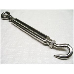 Securefix Direct - Stainless Steel Hook And Eye Turnbuckle M12 19MM (Straining Screw Barrel Open Body Tensioner)