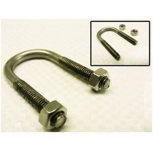 SECUREFIX DIRECT Stainless Steel U Bolt with 2 Hex Nuts M12 (130MM Boat Hose Pipe Tube Clamp)
