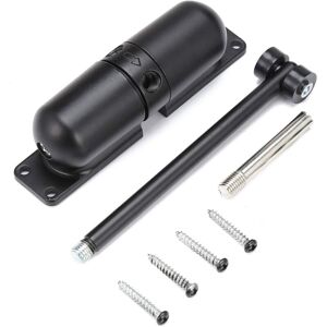 Linghhang - Surface Mounted Automatic Door Spring(Black) Adjustable Durable Door Closer For Self Closing