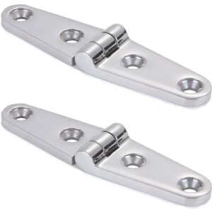 Linghhang - SUS316 100mm x 25mm 2pcs)Stainless Steel Door Hinge Mirror Polished Furniture Hinges for Marine Boat Hinges